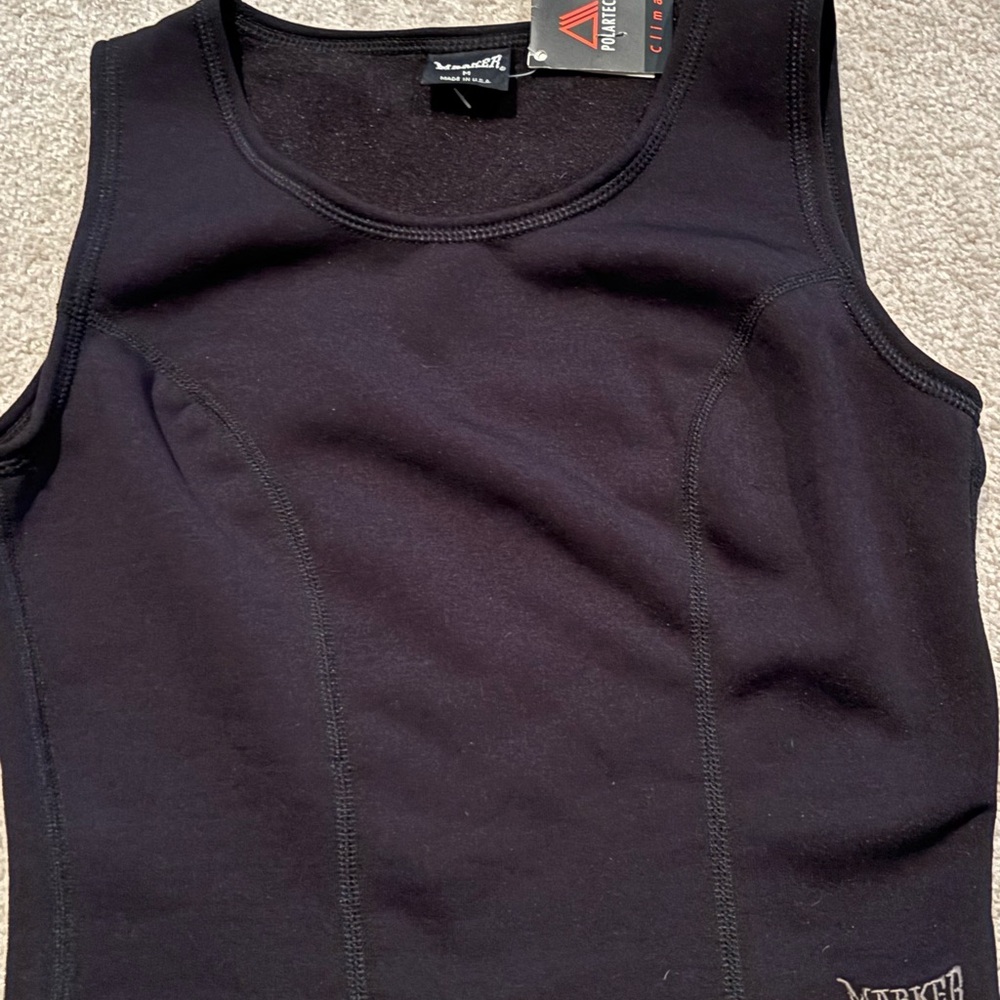 Marker Womens Medium Polartec Power Stretch Black Sleeveless Top Olympics 2002